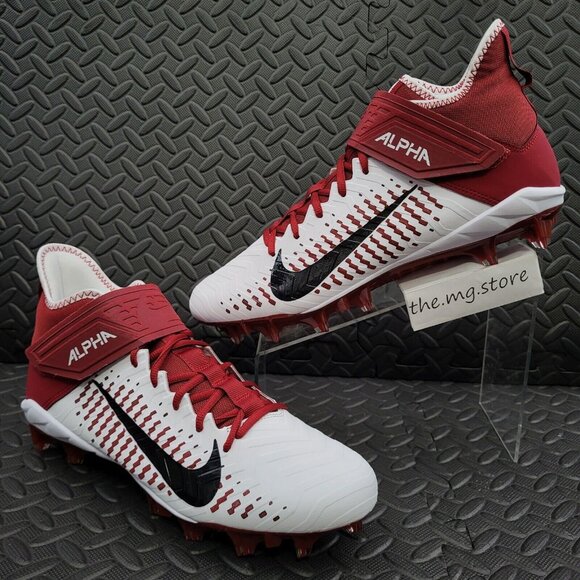 Nike Alpha Menace Pro 2 Mid Football Cleats White/Red BV3945-106 Men\'s 13 NWOB main image 6
